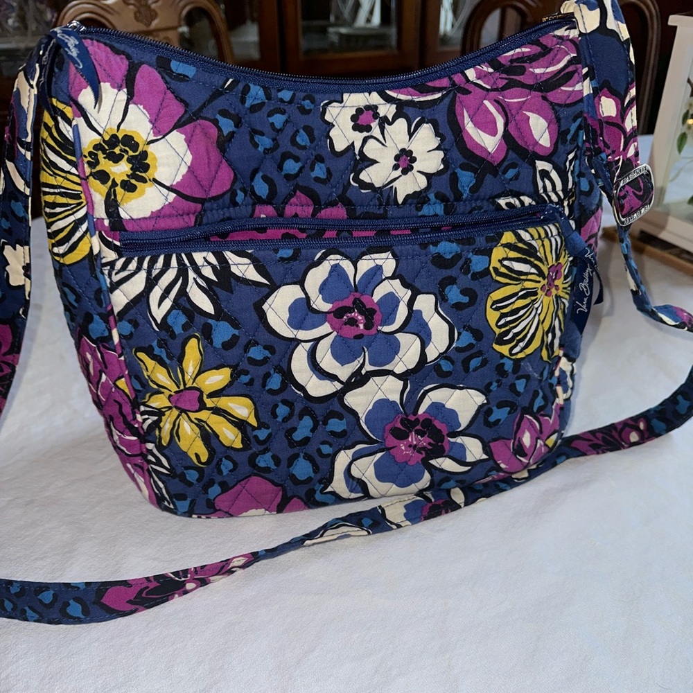 VERA BRADLEY Multicolor wildflower and animal print hipster purse